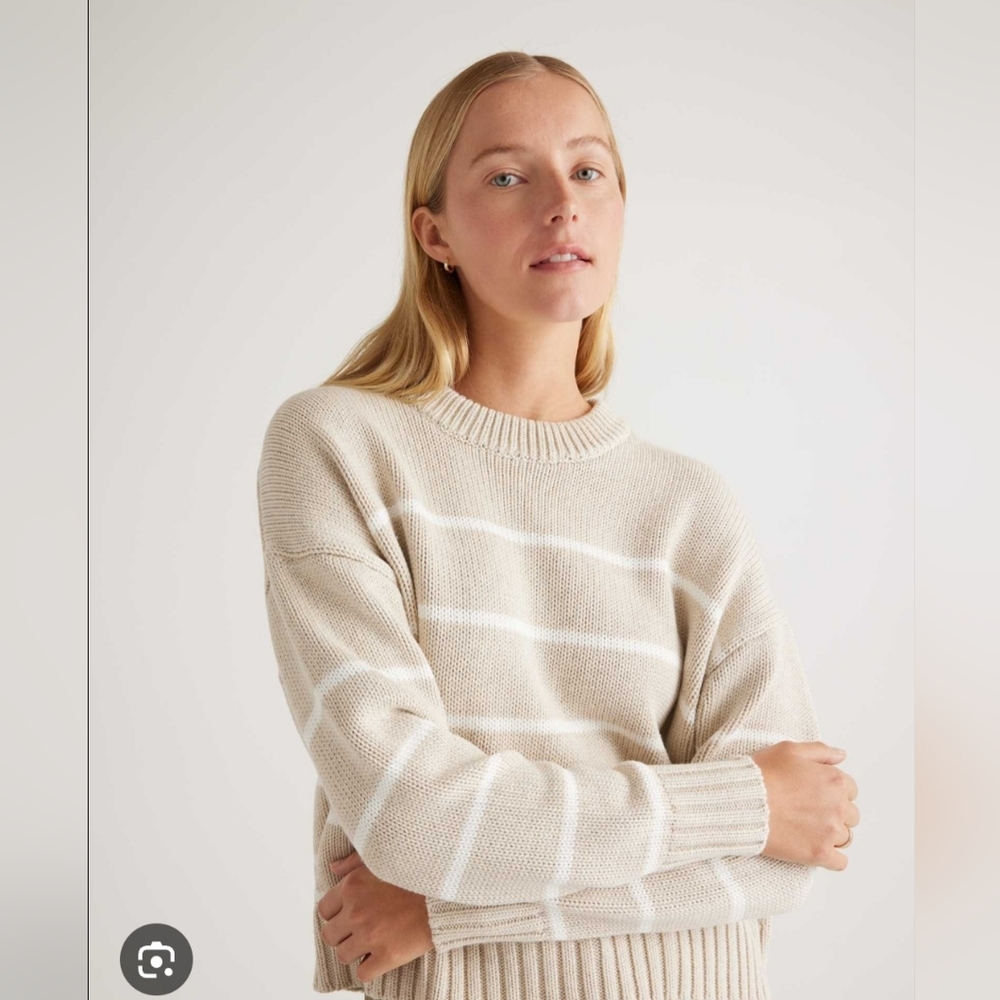 WOMEN'S TAN RIBBED COZY SWEATER SIZE XS NWT